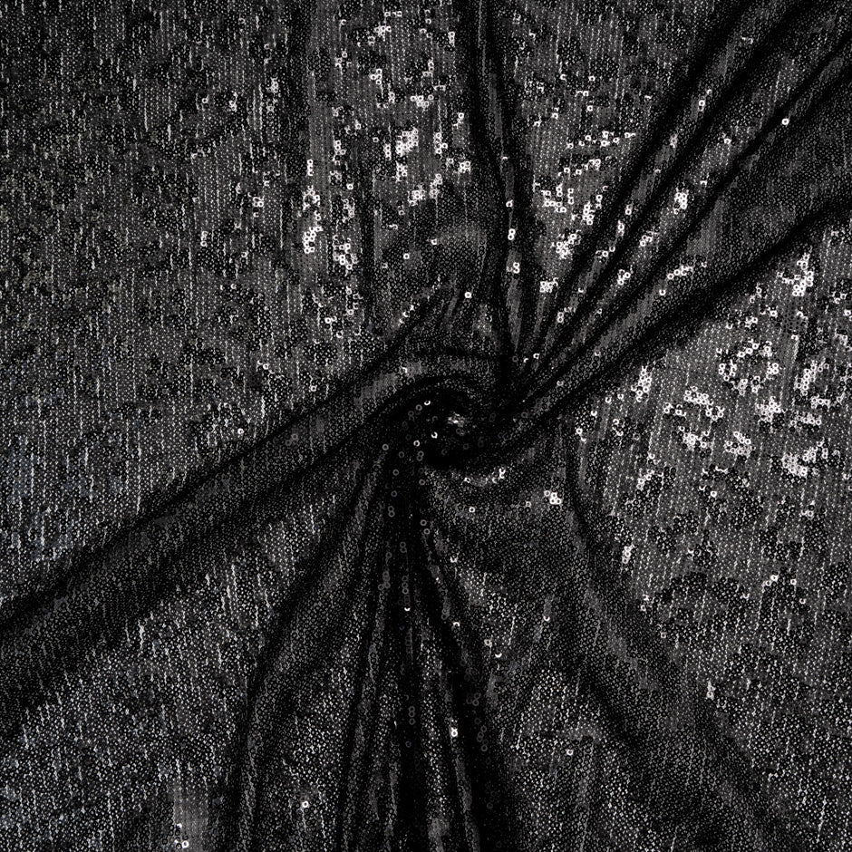 Black Animal Style Sequinned Tulle