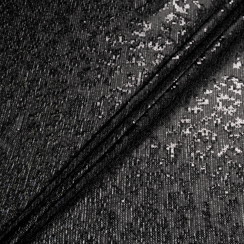 Black Animal Style Sequinned Tulle
