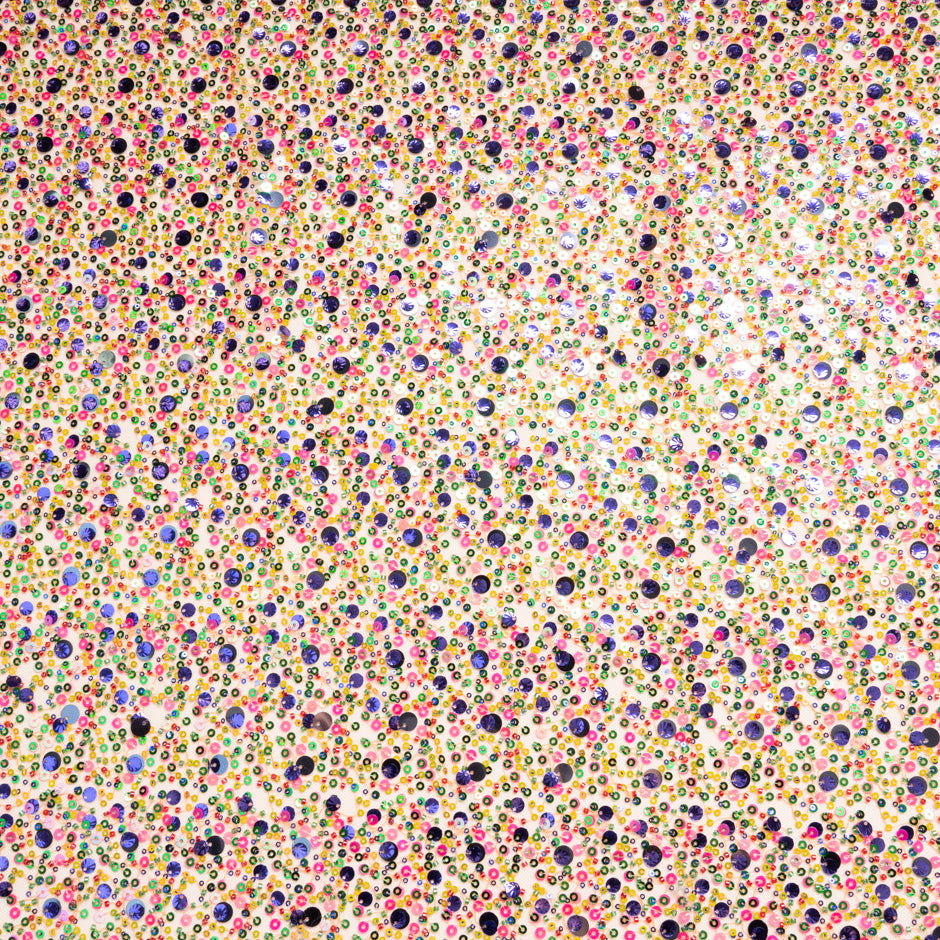 Multi-Coloured Sequinned Orange Tulle