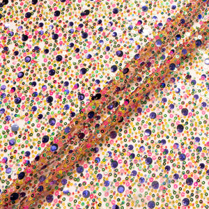 Multi-Coloured Sequinned Orange Tulle