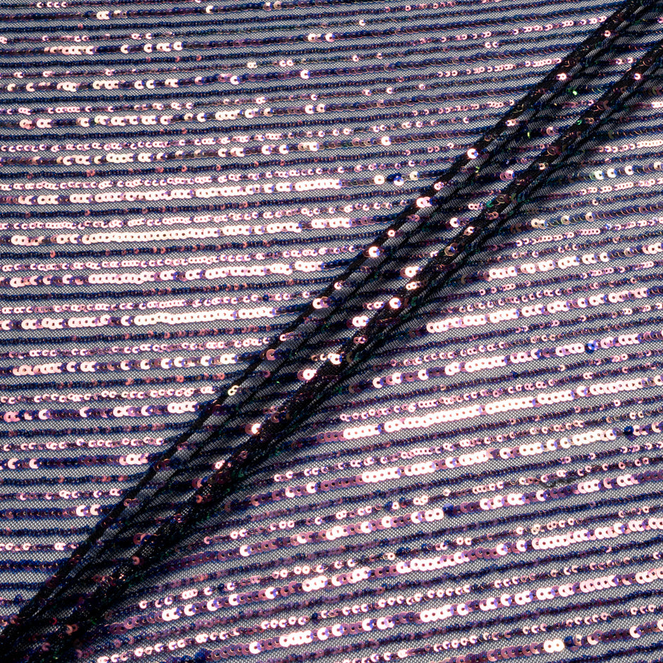 Cherry Red Sequinned Blue Tulle