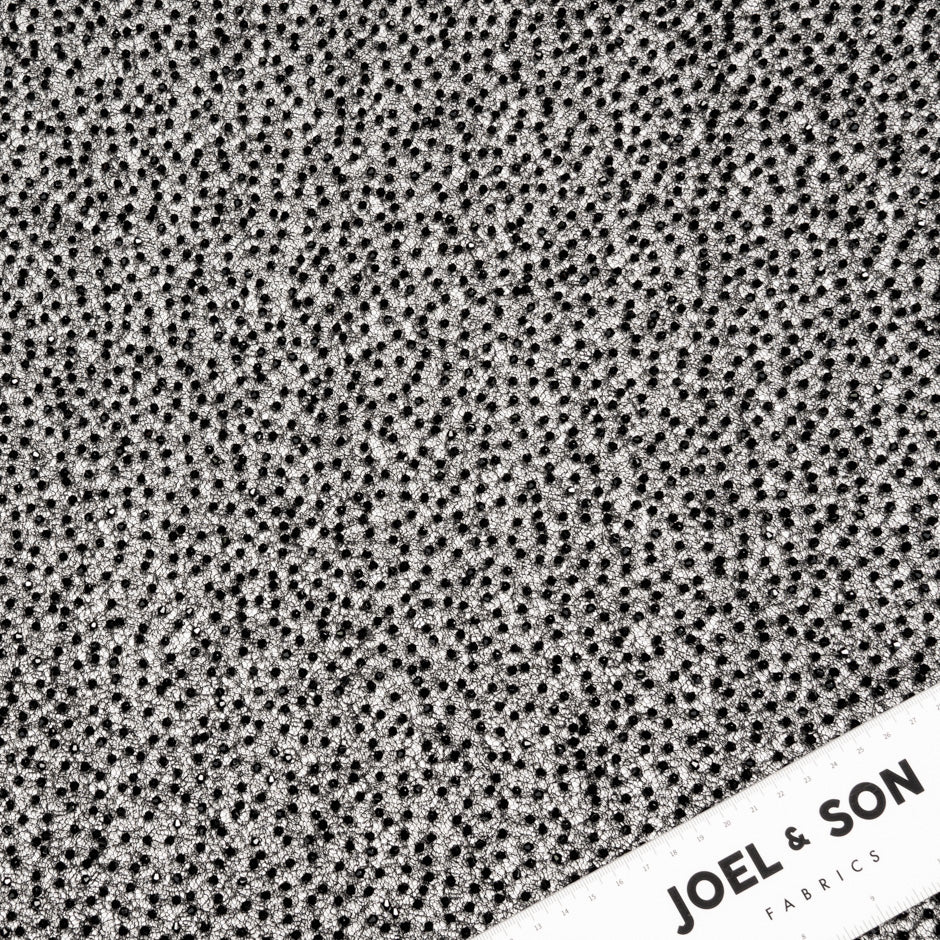 Black Hand Beaded Mesh Tulle