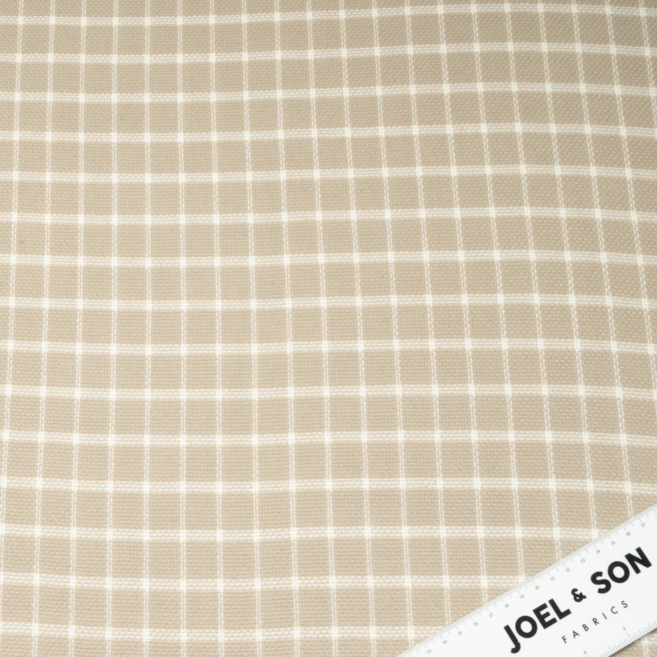 Oatmeal & Ivory Checkered Pure Wool