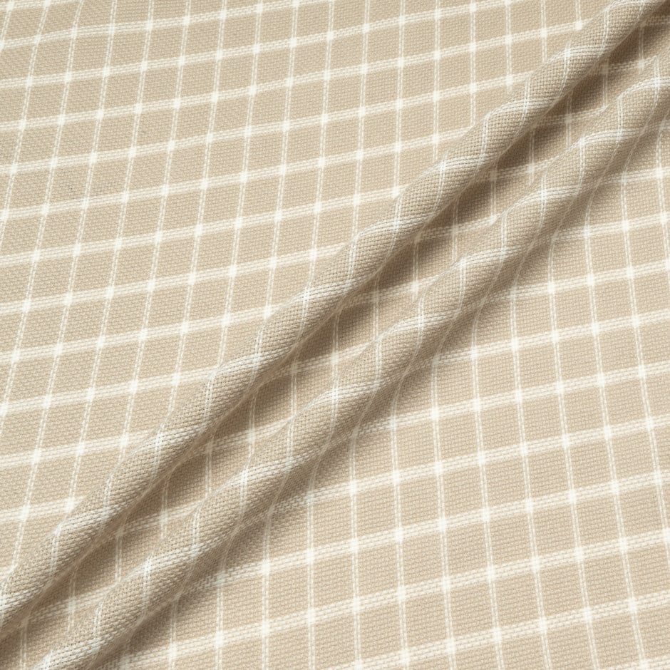 Ivory Checkered Wool | Shop Winter Fabric