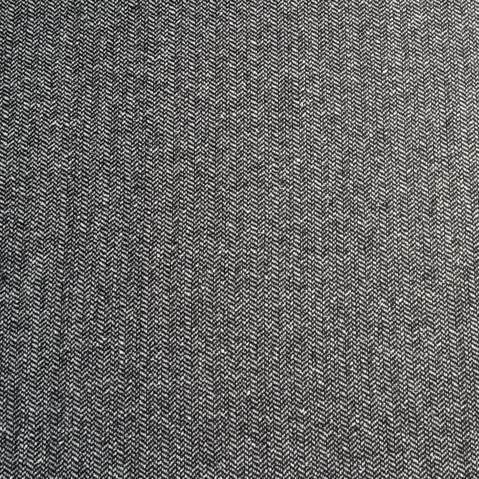 Monochrome Herringbone Wool Blend Tweed