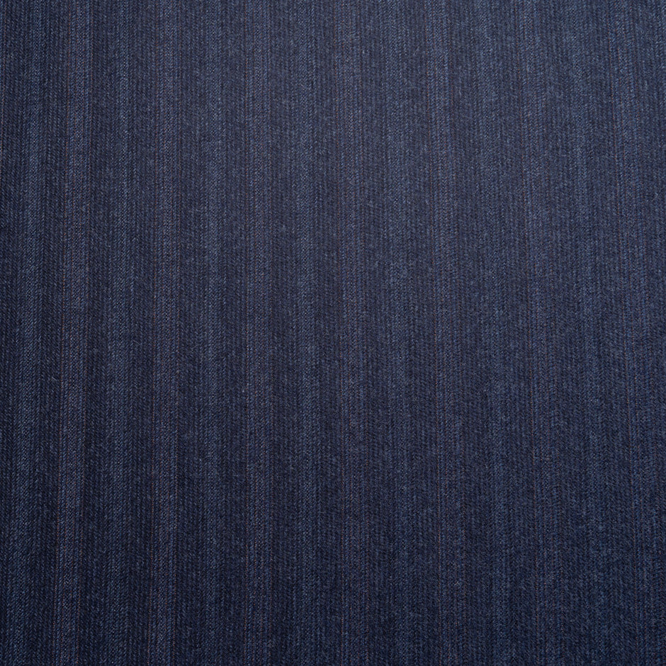 Blue Woven Pure Wool Herringbone