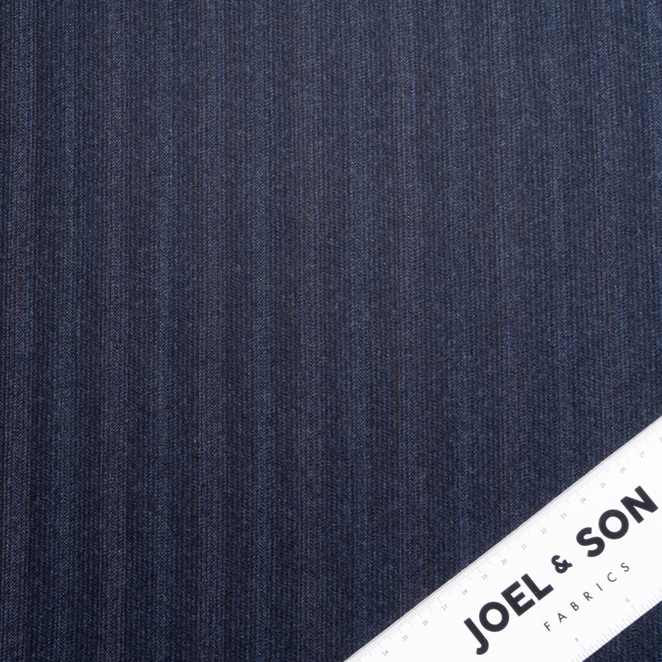 Blue Woven Pure Wool Herringbone