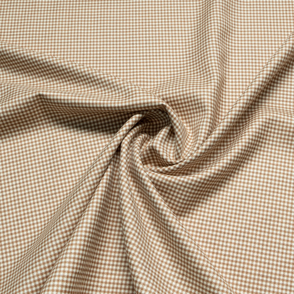 Camel & Ivory Checkered Cashmere