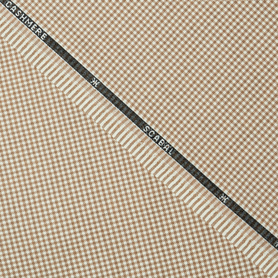 Camel & Ivory Checkered Cashmere