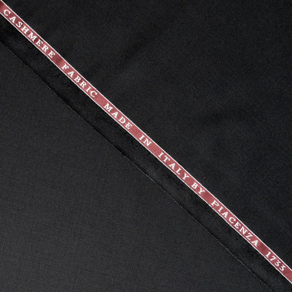 Black Superfine Pure Cashmere Suiting