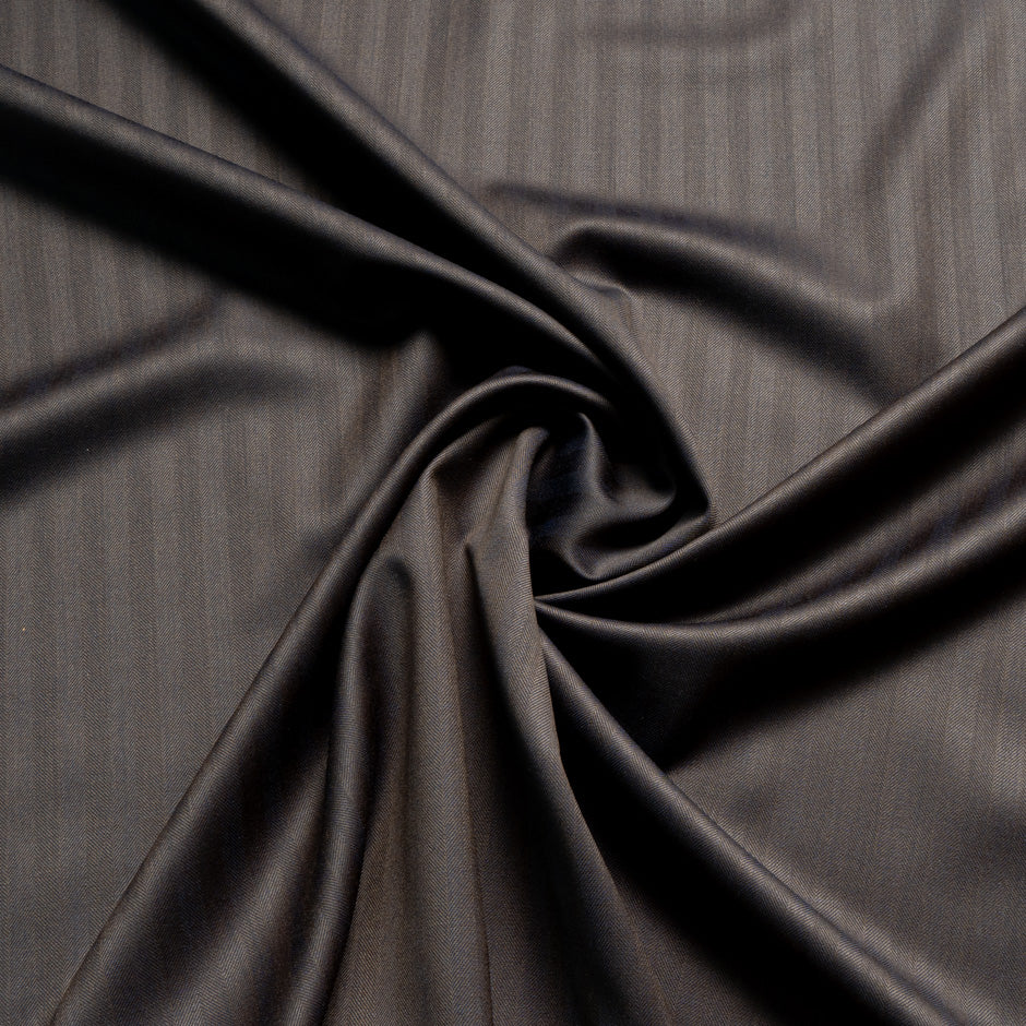 Brown Herringbone Super 180s Wool & Cashmere