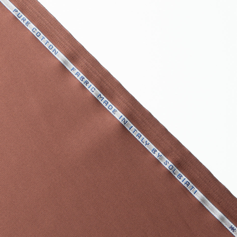 Brick Red Pure Cotton Gaberdine