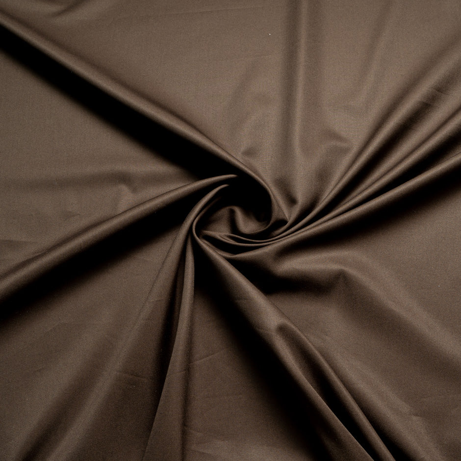 Chocolate Brown Pure Cotton Gaberdine