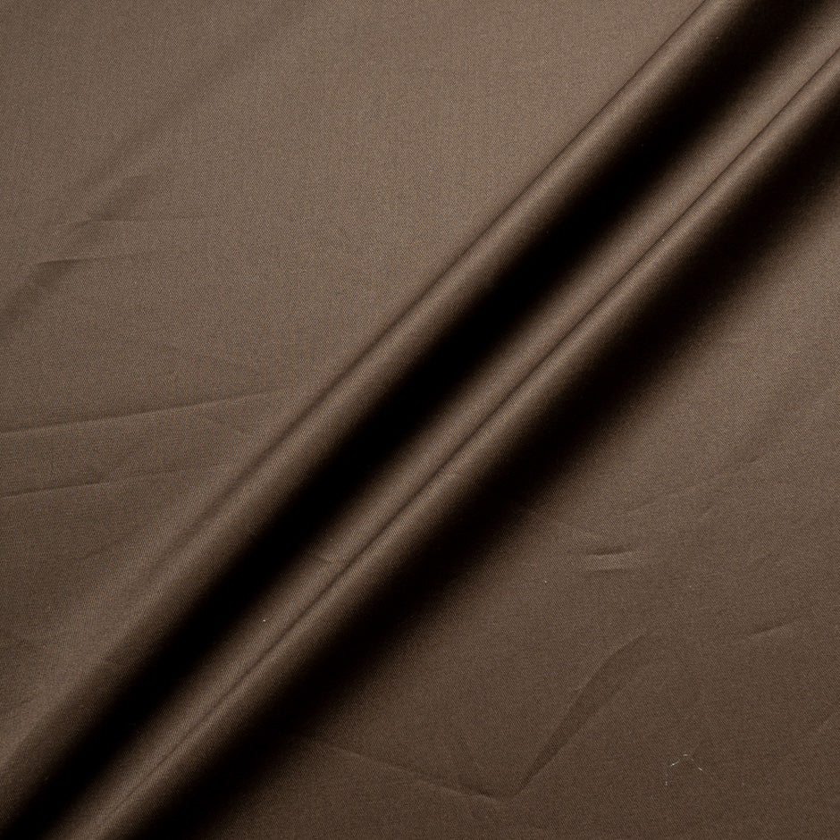 Chocolate Brown Pure Cotton Gaberdine
