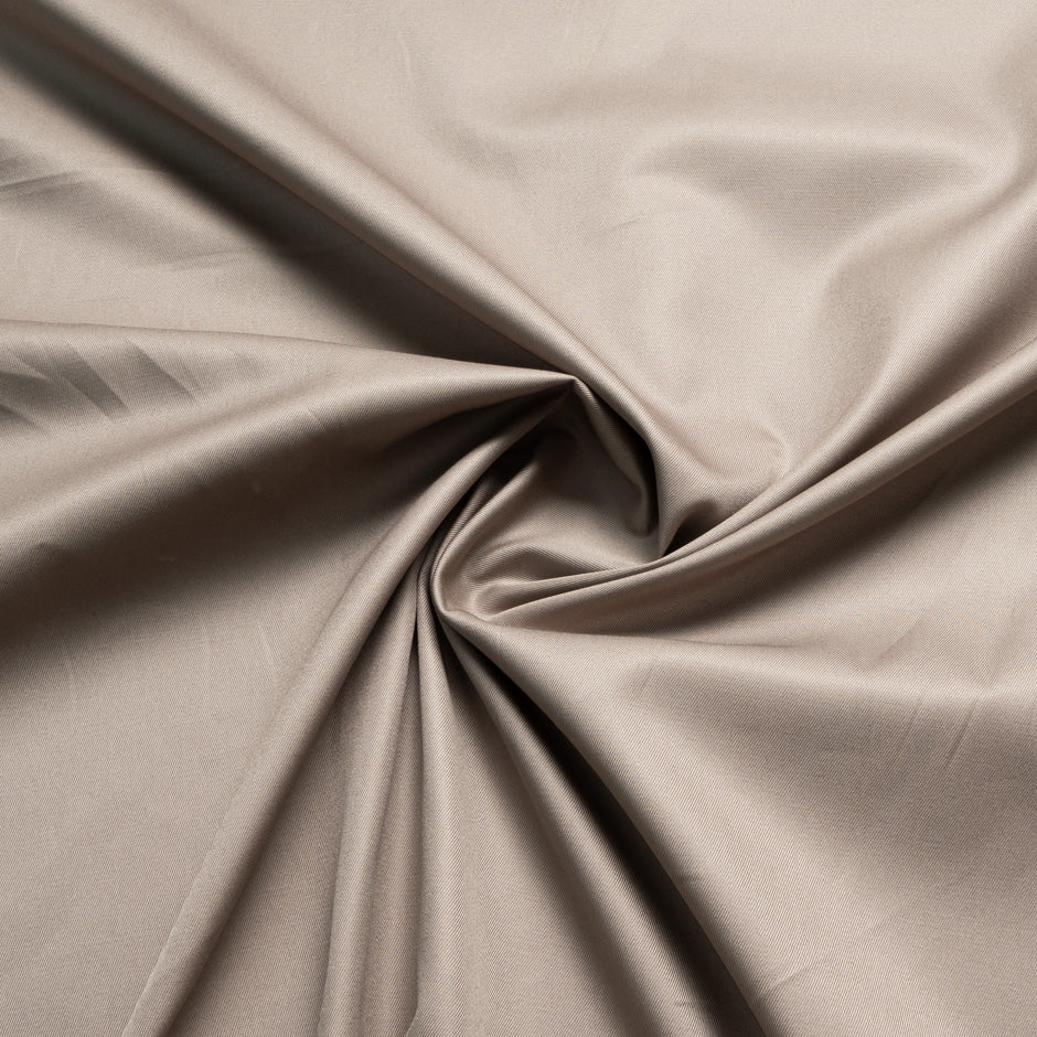 Taupe Pure Cotton Gaberdine