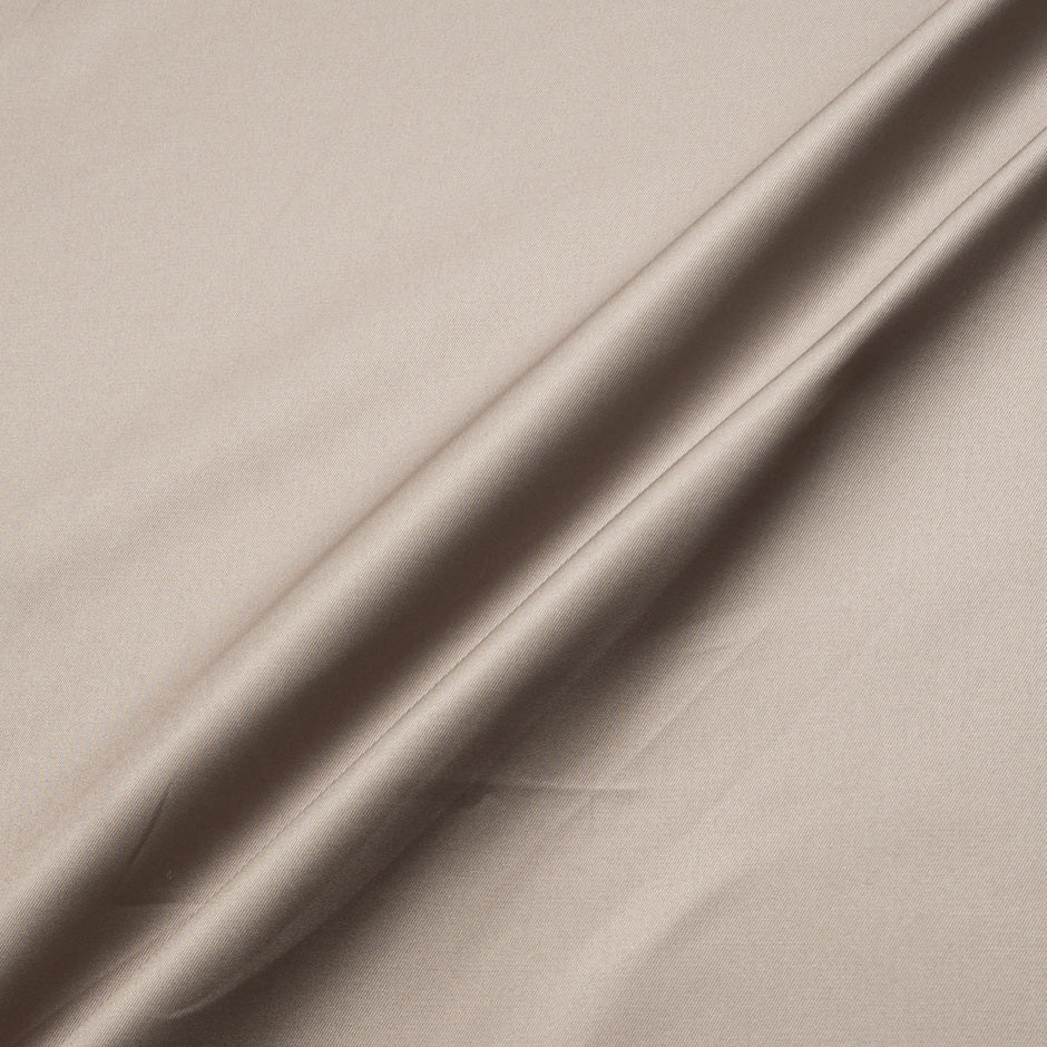 Taupe Pure Cotton Gaberdine