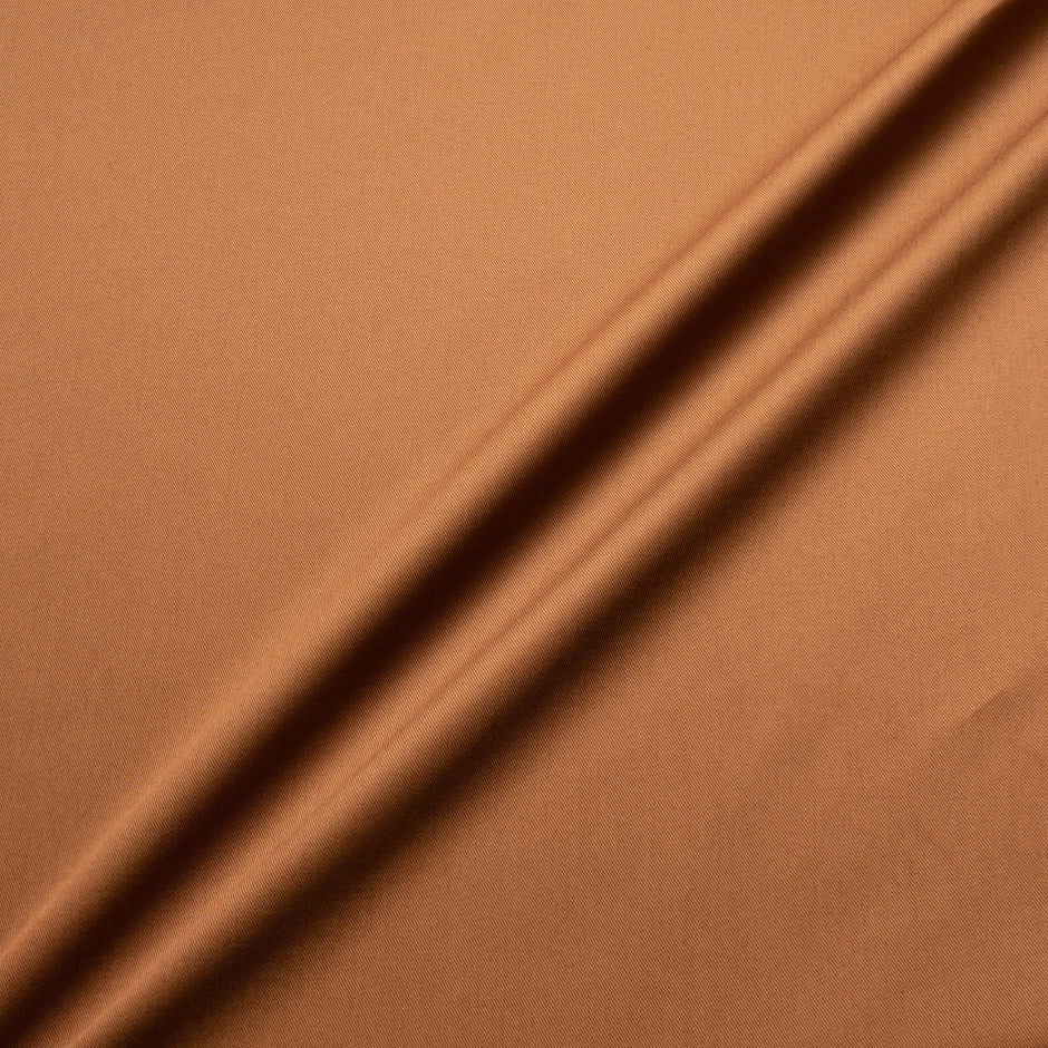 Rust Brown Pure Cotton Gaberdine