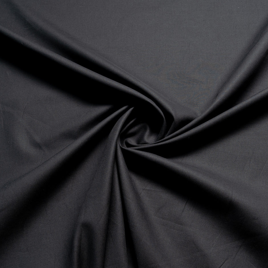 Blue Black Pure Cotton Gaberdine