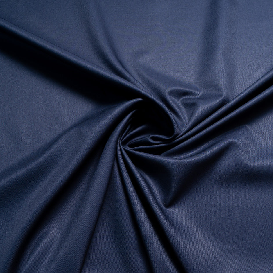 Navy Blue Pure Cotton Gaberdine