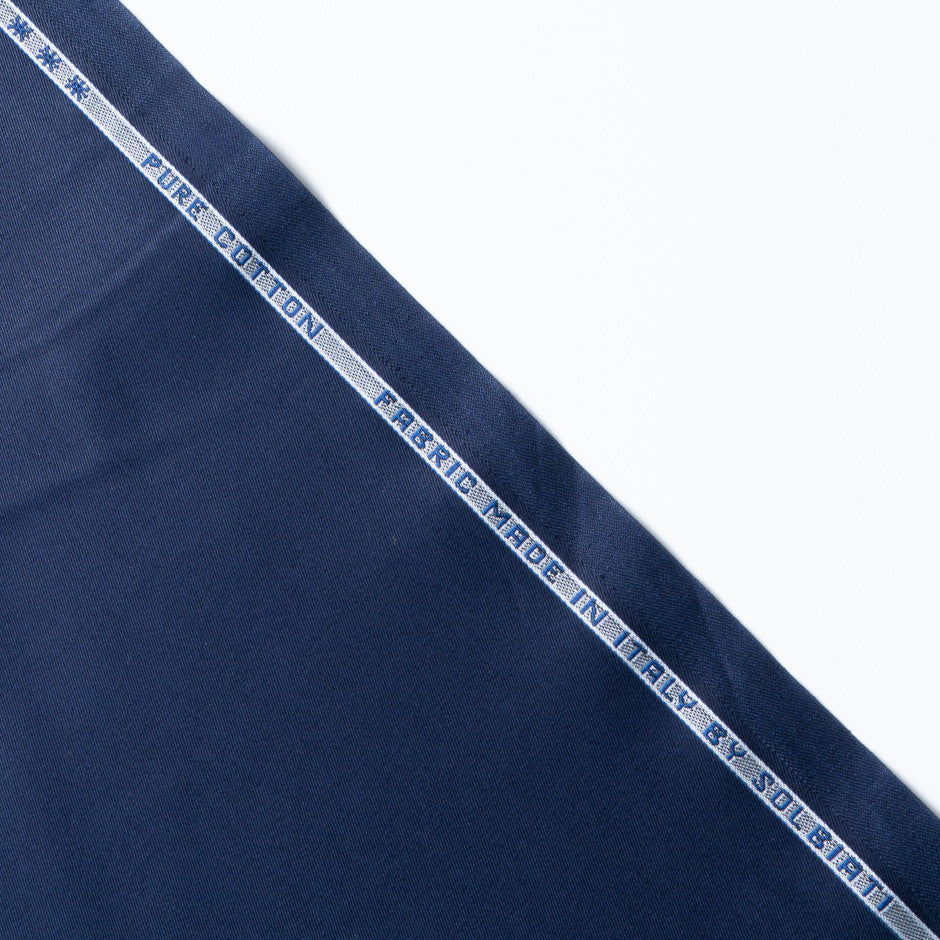 Navy Blue Pure Cotton Gaberdine
