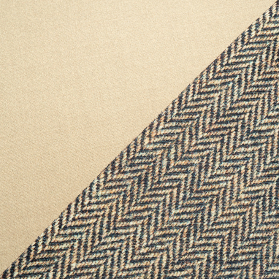 Printed Herringbone Double Faced Microfibre