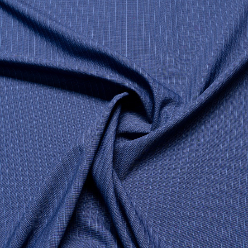 Blue Pinstriped Super 150s Pure Wool