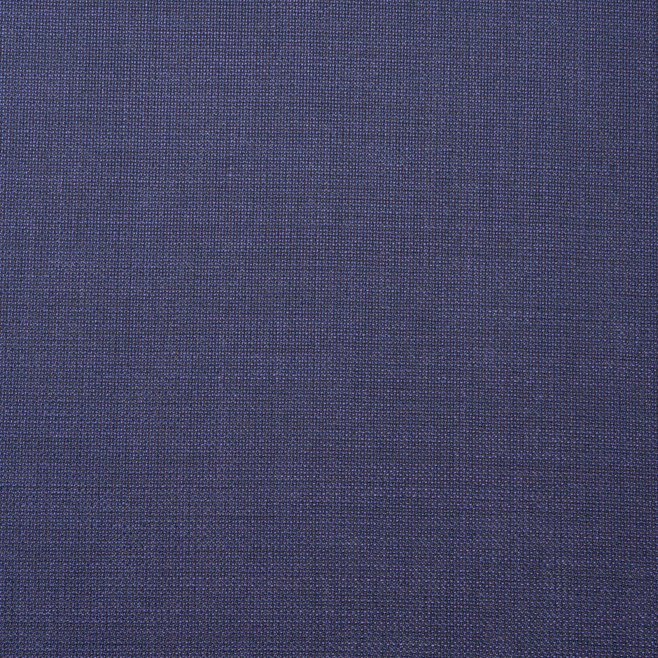 French Blue Woven Textured Pure Wool
