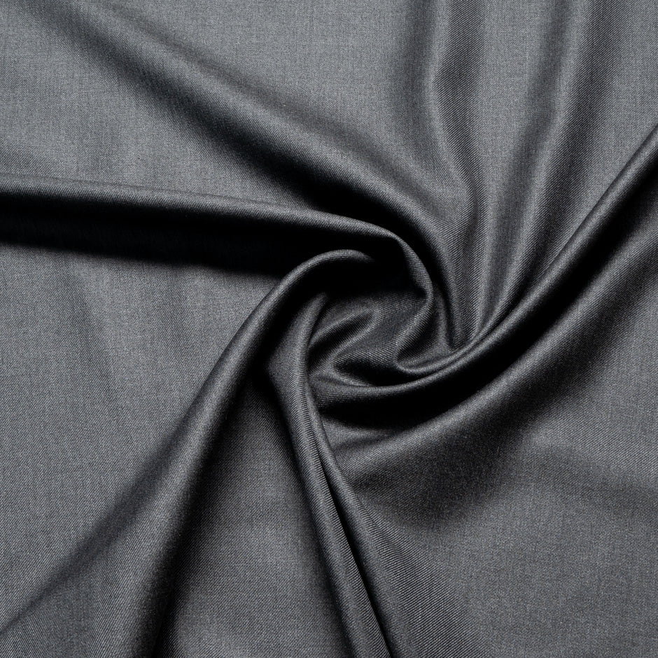 Charcoal Grey Silk & Wool Super 160s Suiting
