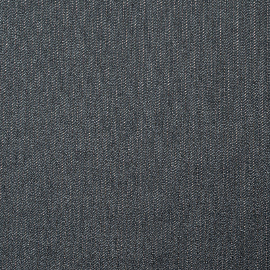 Grey Herringbone Pinstriped Super 160s Wool Suiting