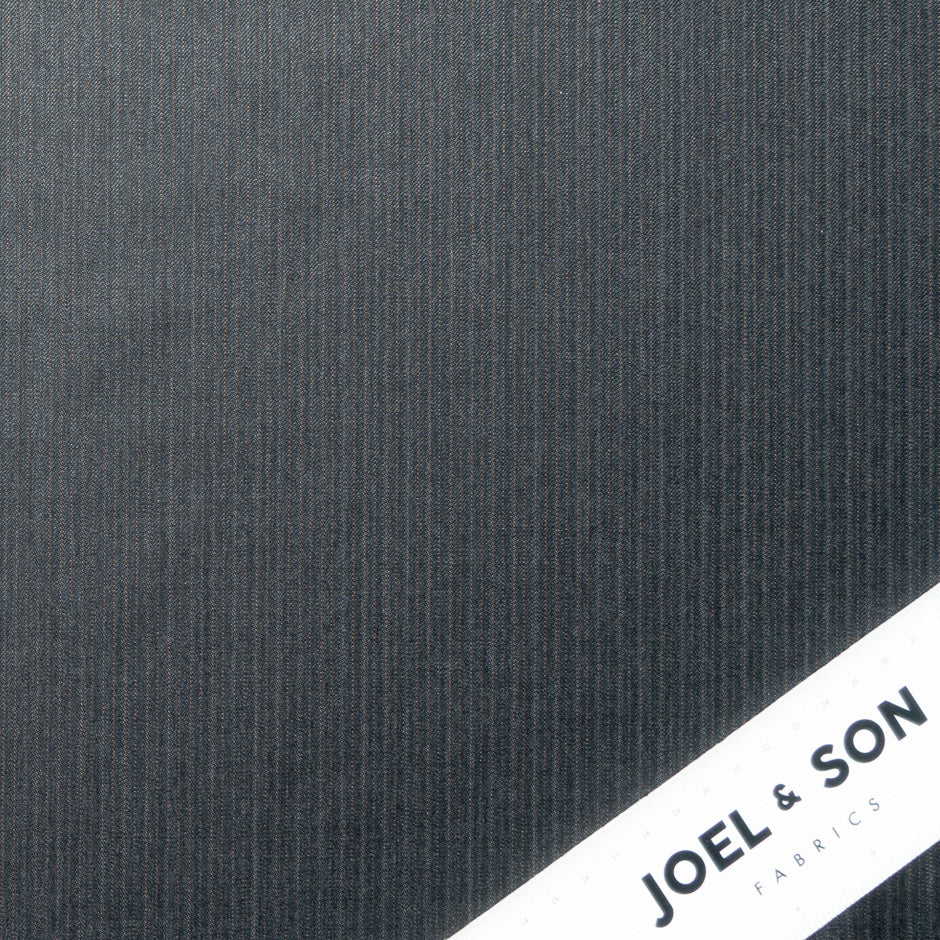 Grey Herringbone Pinstriped Super 160s Wool Suiting