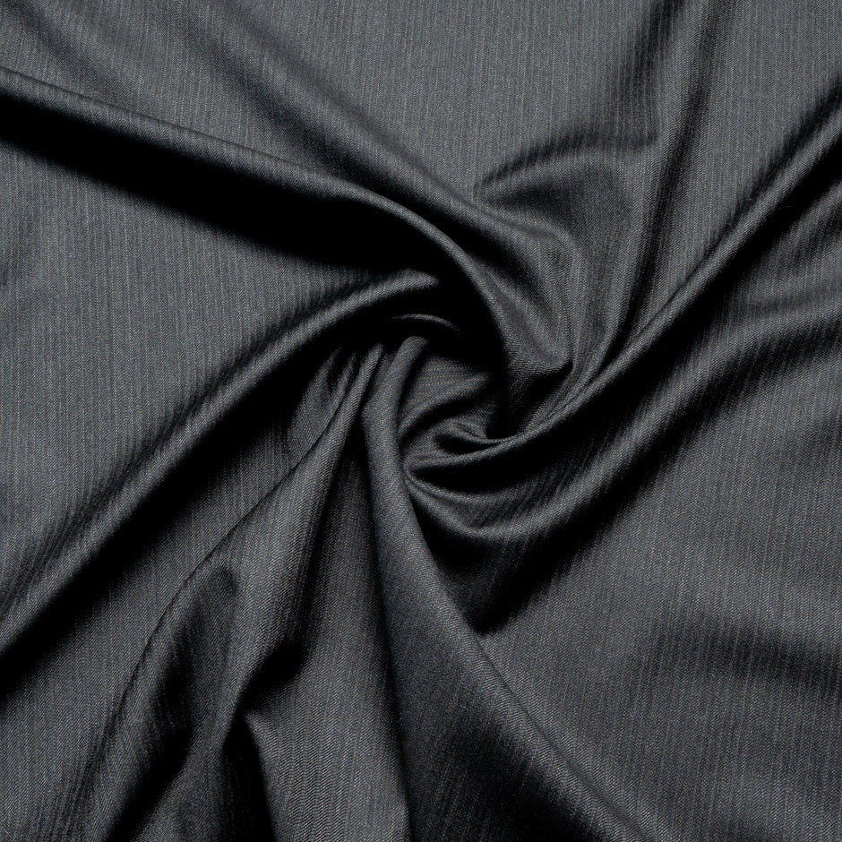 Grey Herringbone Pinstriped Super 160s Wool Suiting