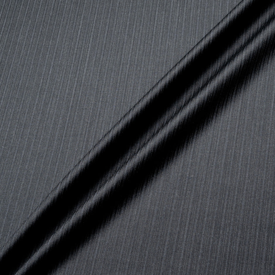 Grey Pinstriped Super 150s Pure Wool Suiting