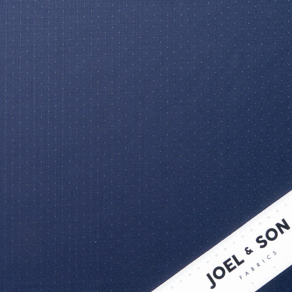 Pinhead Striped Blue Super 160s Wool & Cashmere