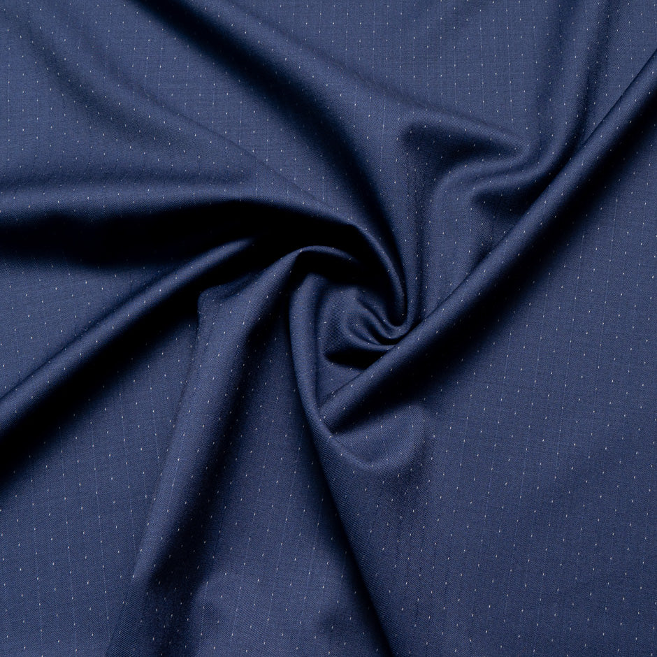 Pinhead Striped Blue Super 160s Wool & Cashmere