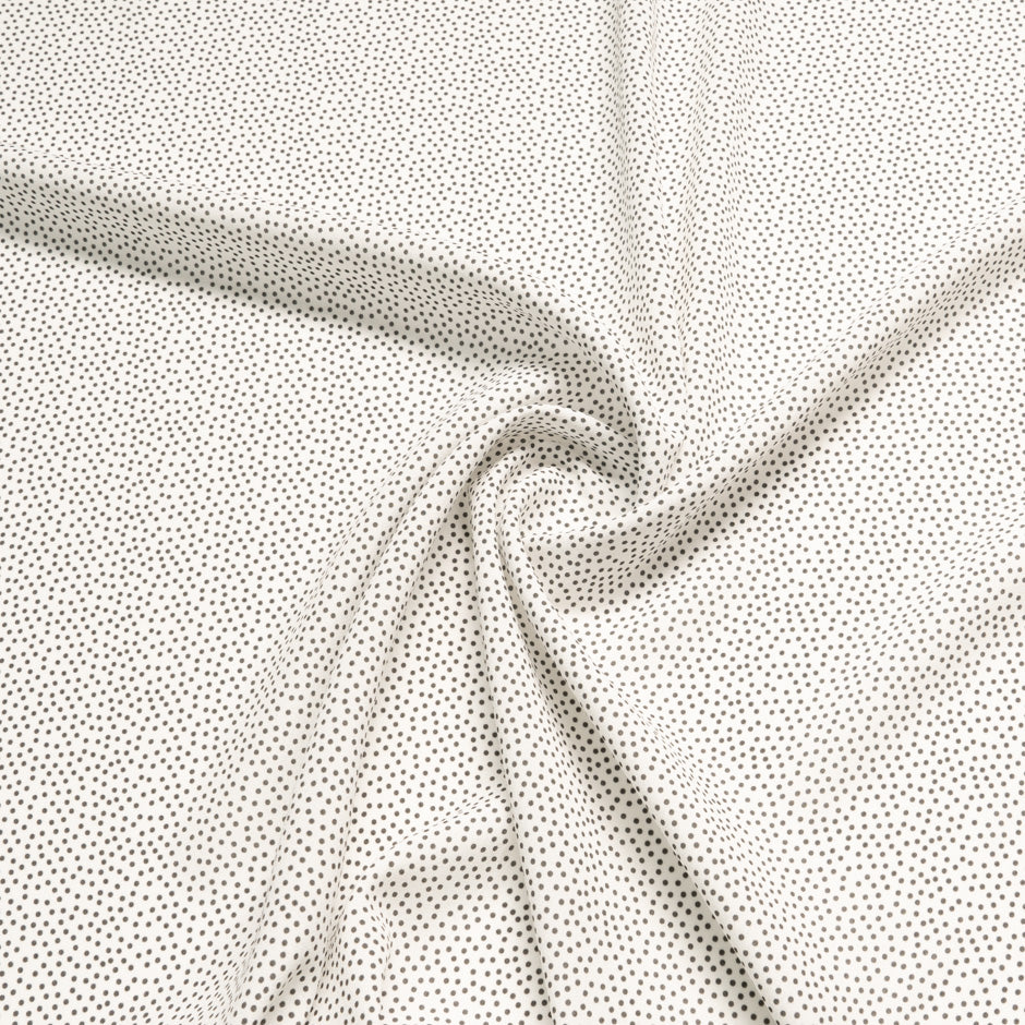 Black Spotted White Microfibre
