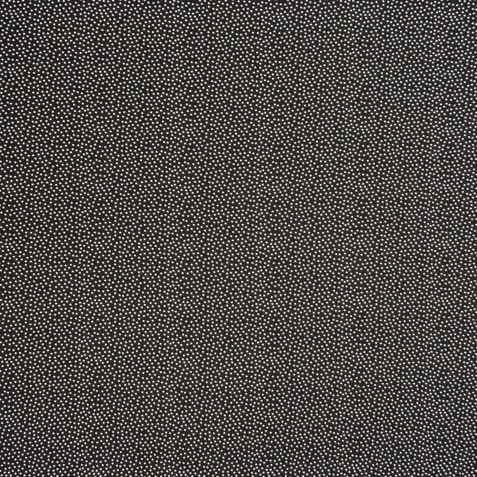 White Spotted Black Microfibre