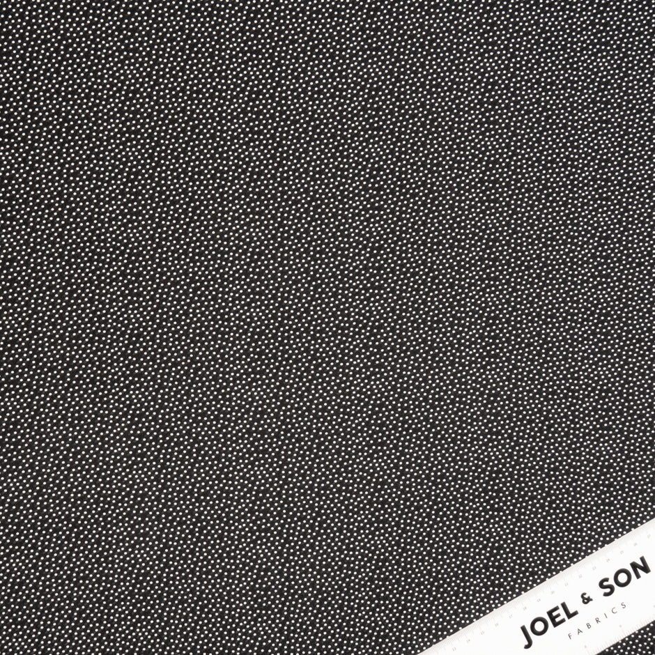 White Spotted Black Microfibre