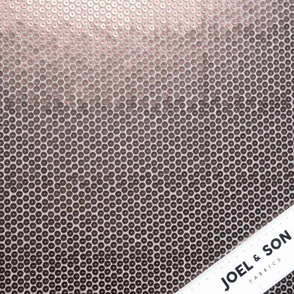 Bronze Stretch Sequinned Tulle