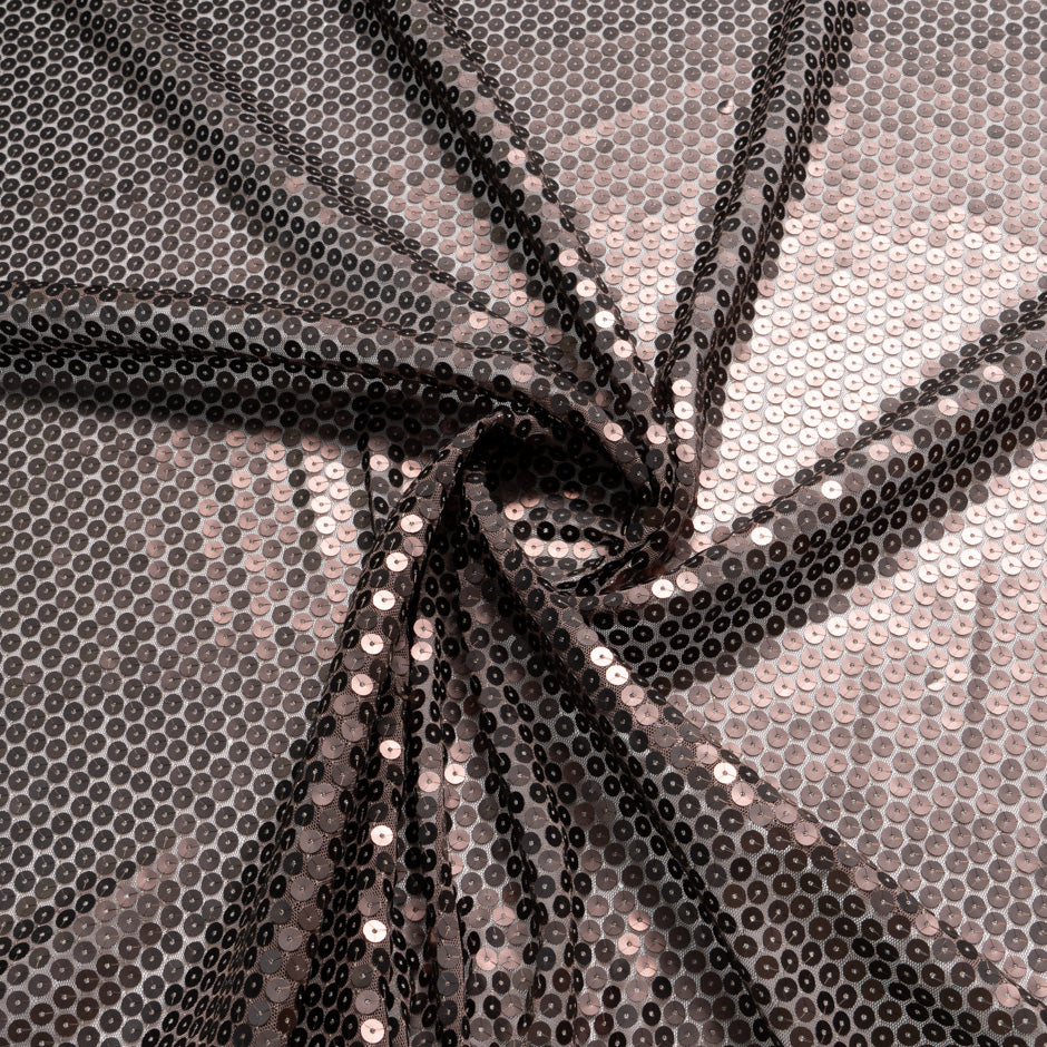 Bronze Stretch Sequinned Tulle