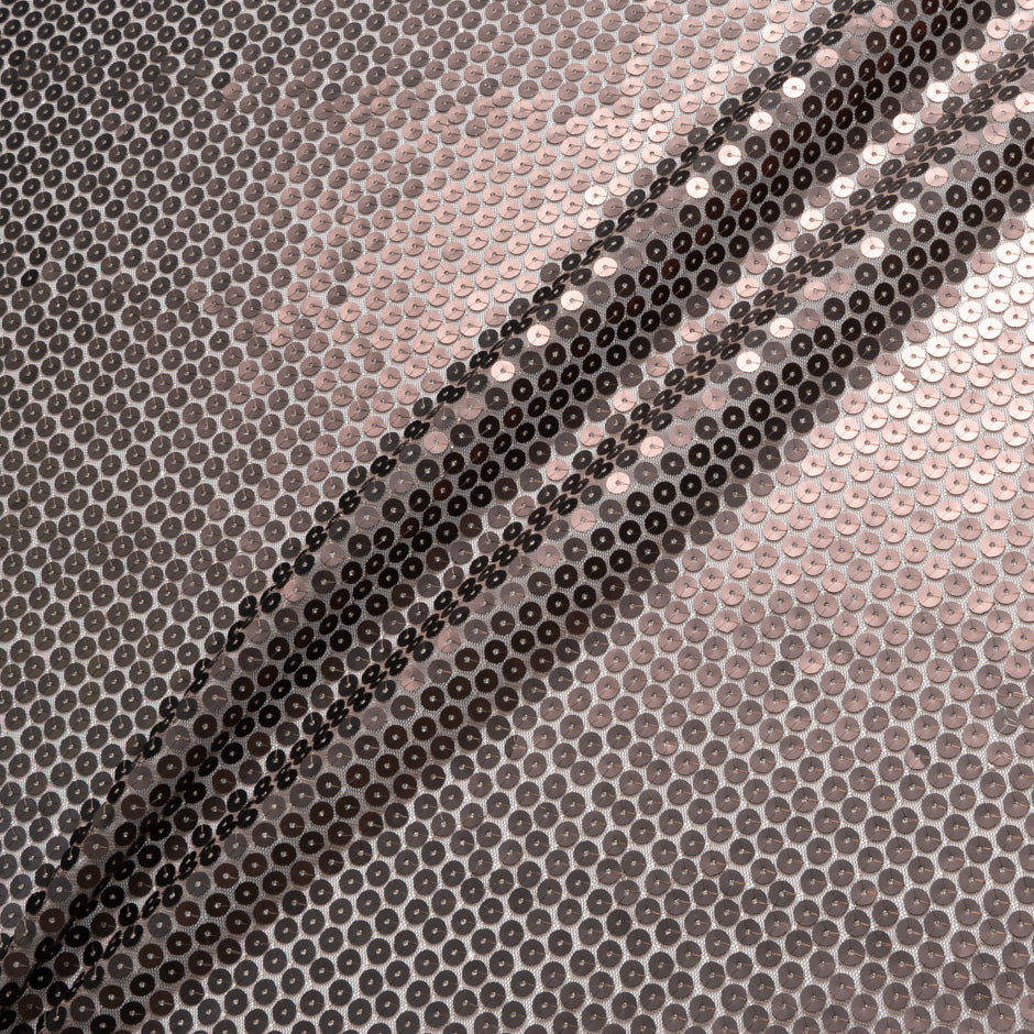 Bronze Stretch Sequinned Tulle