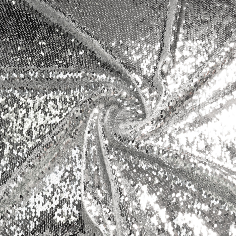 All Over Silver Sequinned Tulle