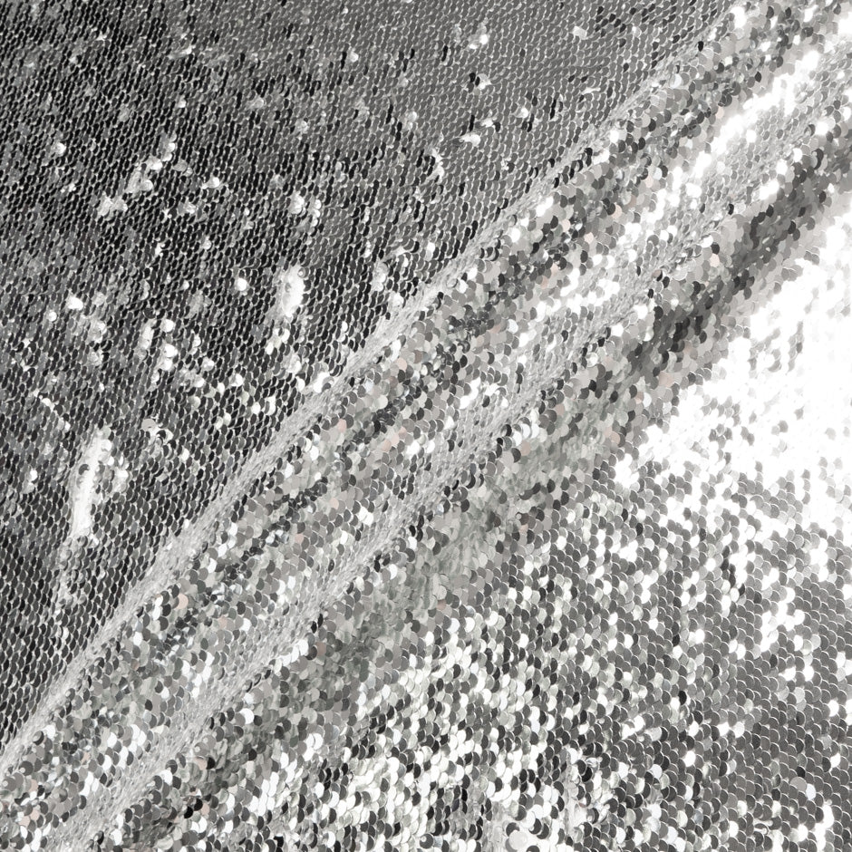 All Over Silver Sequinned Tulle