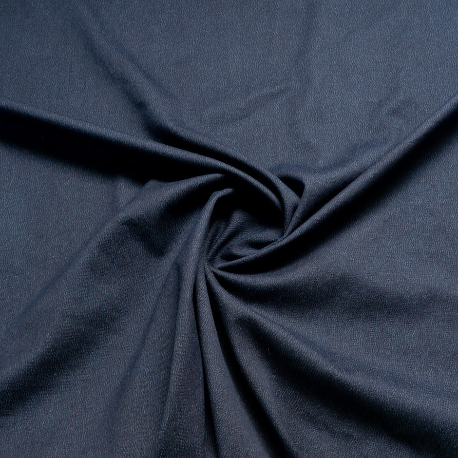 Midnight Blue Stretch Cotton Denim