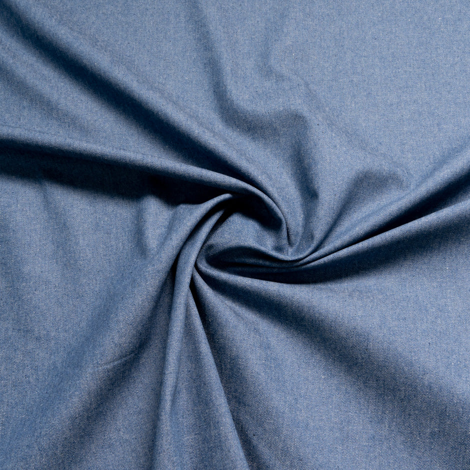 Mid Blue Lighter Weight Cotton Denim