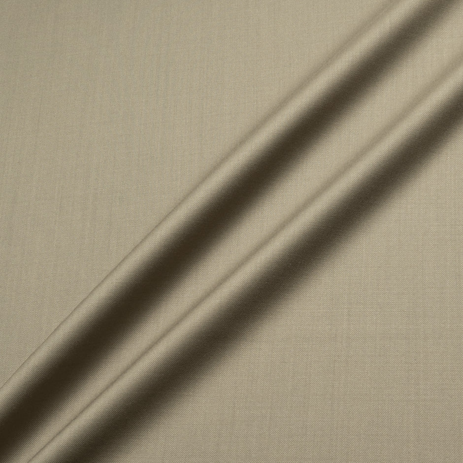 Beige Double Twist 17 Micron Wool Suiting