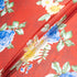 Rose Printed Red Silk Lamé