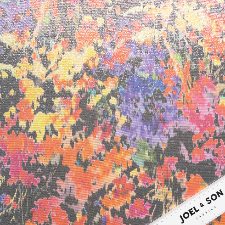 Multi-Coloured Silk Lamé