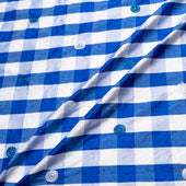 Royal Blue & White Checkered Silk Shantung