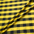 Canary Yellow & Black Checkered Silk Shantung