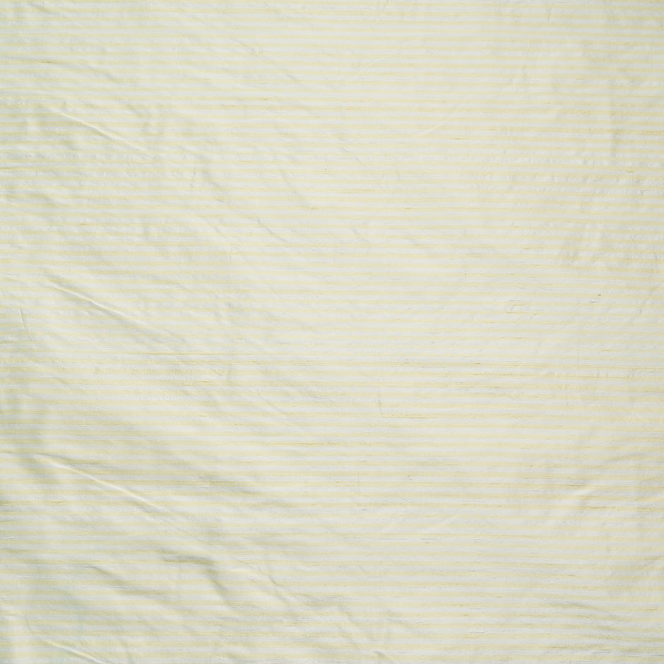 Yellow & White Striped Silk Shantung